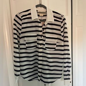 NBW Black Striped Blouse - Size S